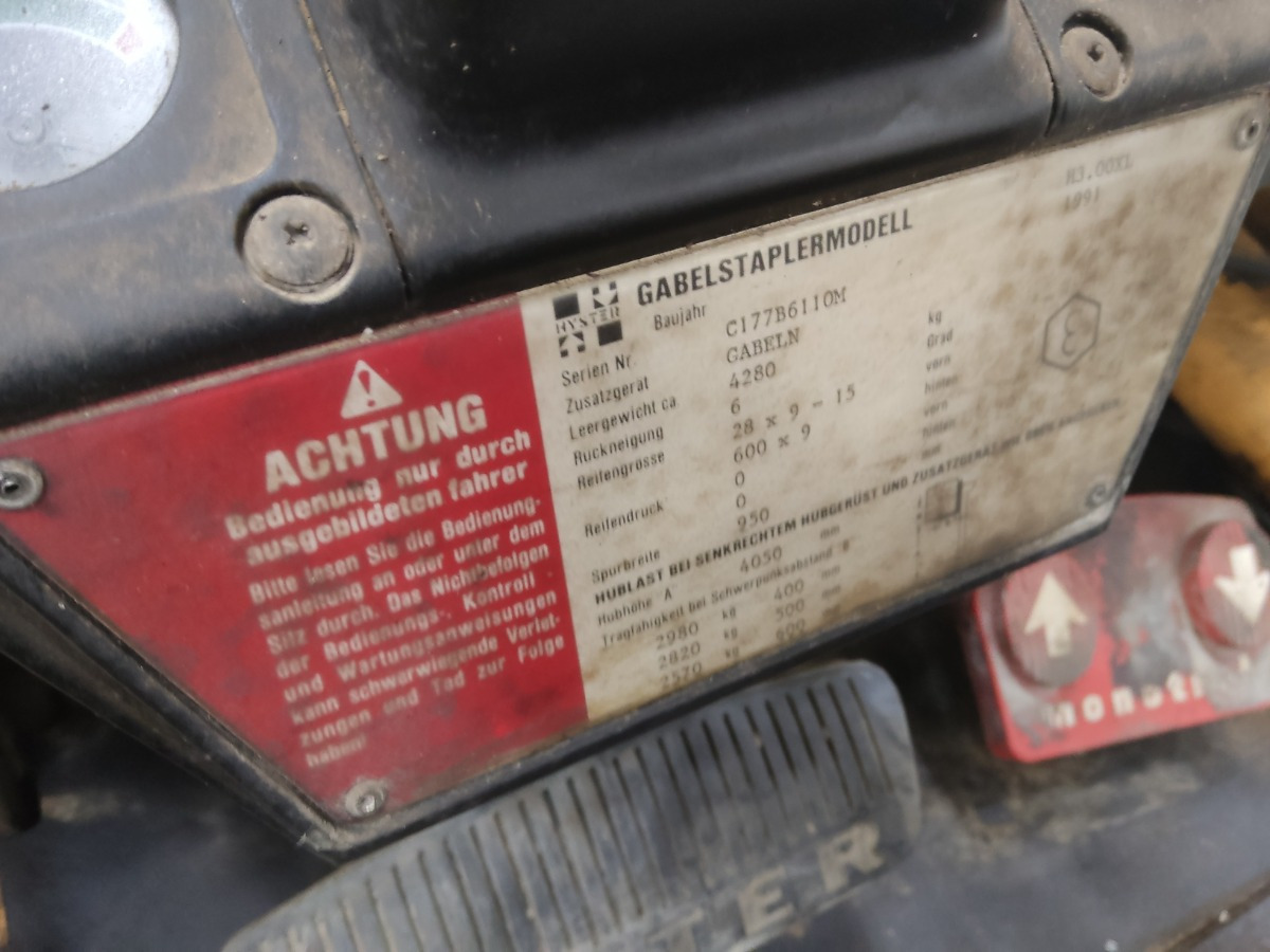 Hyster H3.00XL - Dízel targonca: 5 kép. Hyster H3.00XL - Dízel targonca: 5 kép.