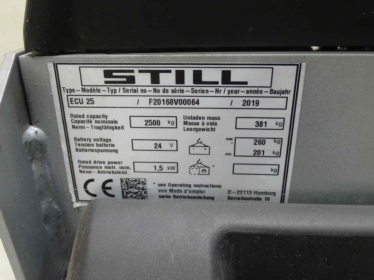 Kézi raklapemelő Still ECU25/1800MM: 6 kép.
