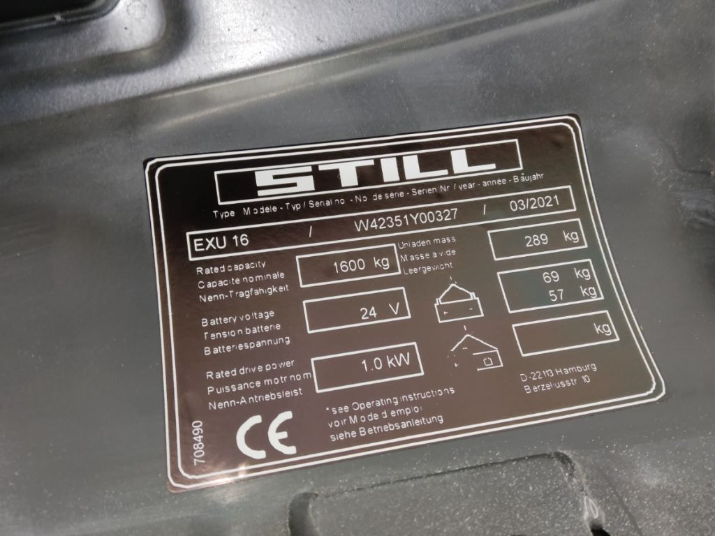 Still EXU16/LIION - Kézi raklapemelő: 5 kép. Still EXU16/LIION - Kézi raklapemelő: 5 kép.