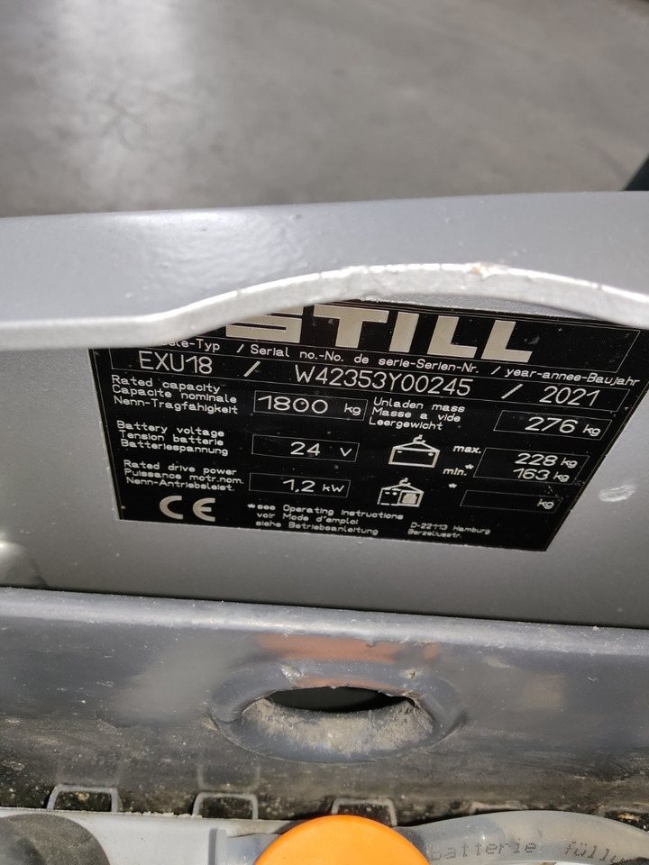 Still EXU18/BATT.NEU - Kézi raklapemelő: 5 kép. Still EXU18/BATT.NEU - Kézi raklapemelő: 5 kép.