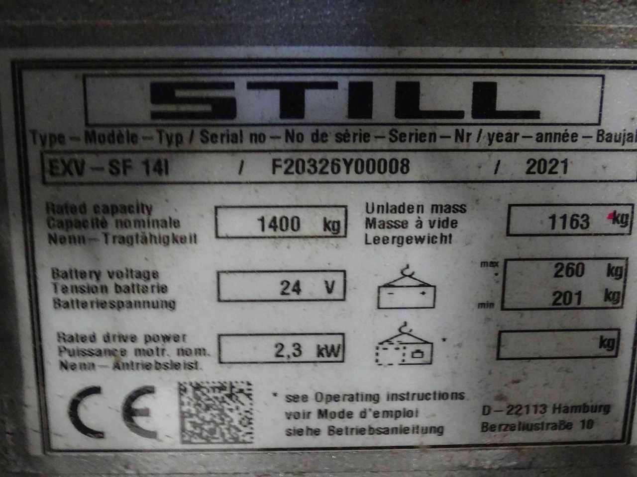 Still EXV-SF14I - Emelőtargoncá: 5 kép. Still EXV-SF14I - Emelőtargoncá: 5 kép.