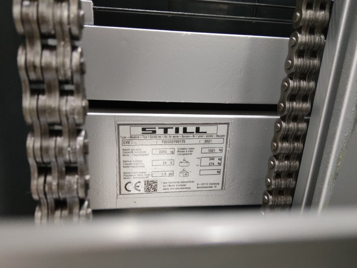 Still EXV20I/BATT.NEU - Emelőtargoncá: 5 kép. Still EXV20I/BATT.NEU - Emelőtargoncá: 5 kép.