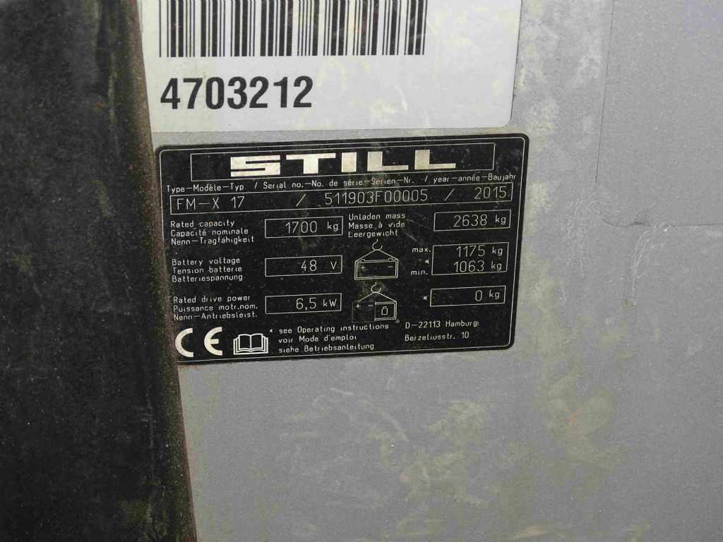 Still FM-X17 - Tolóoszlopos targoncá: 5 kép. Still FM-X17 - Tolóoszlopos targoncá: 5 kép.