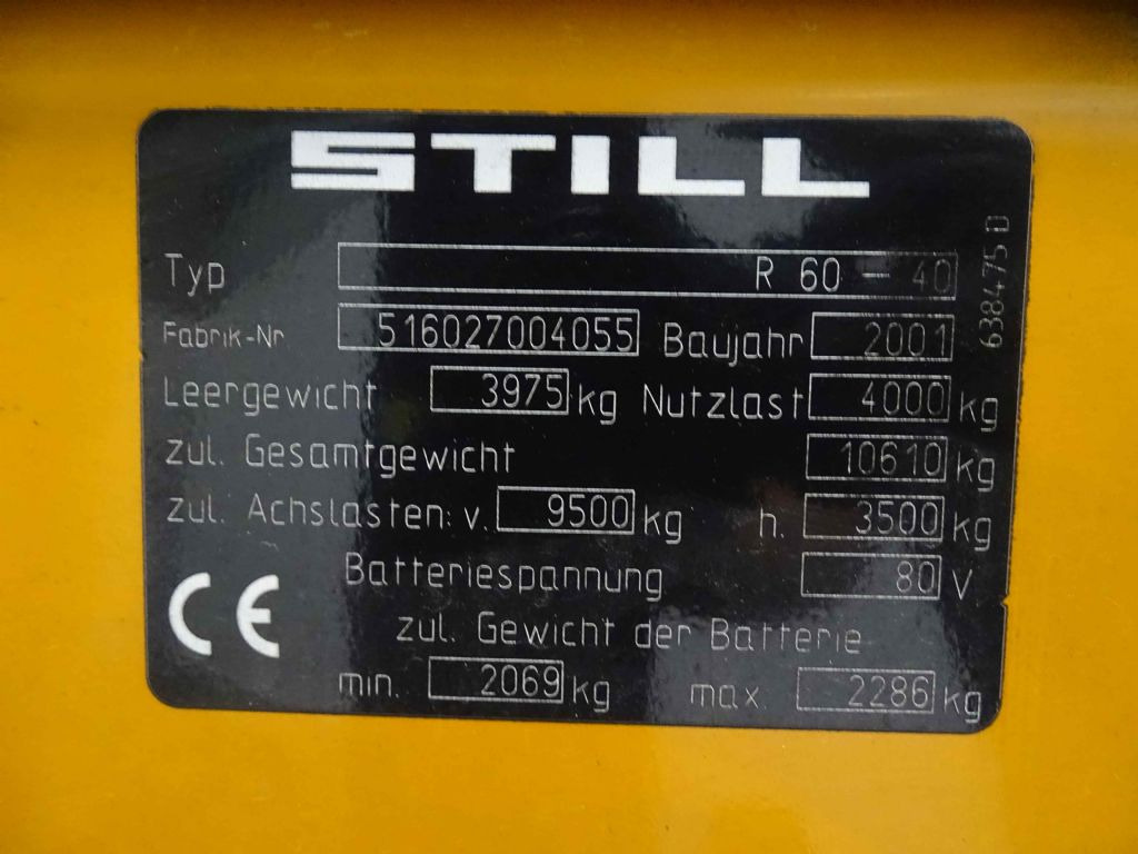 Still R60-40 - Elektromos targonca: 5 kép. Still R60-40 - Elektromos targonca: 5 kép.