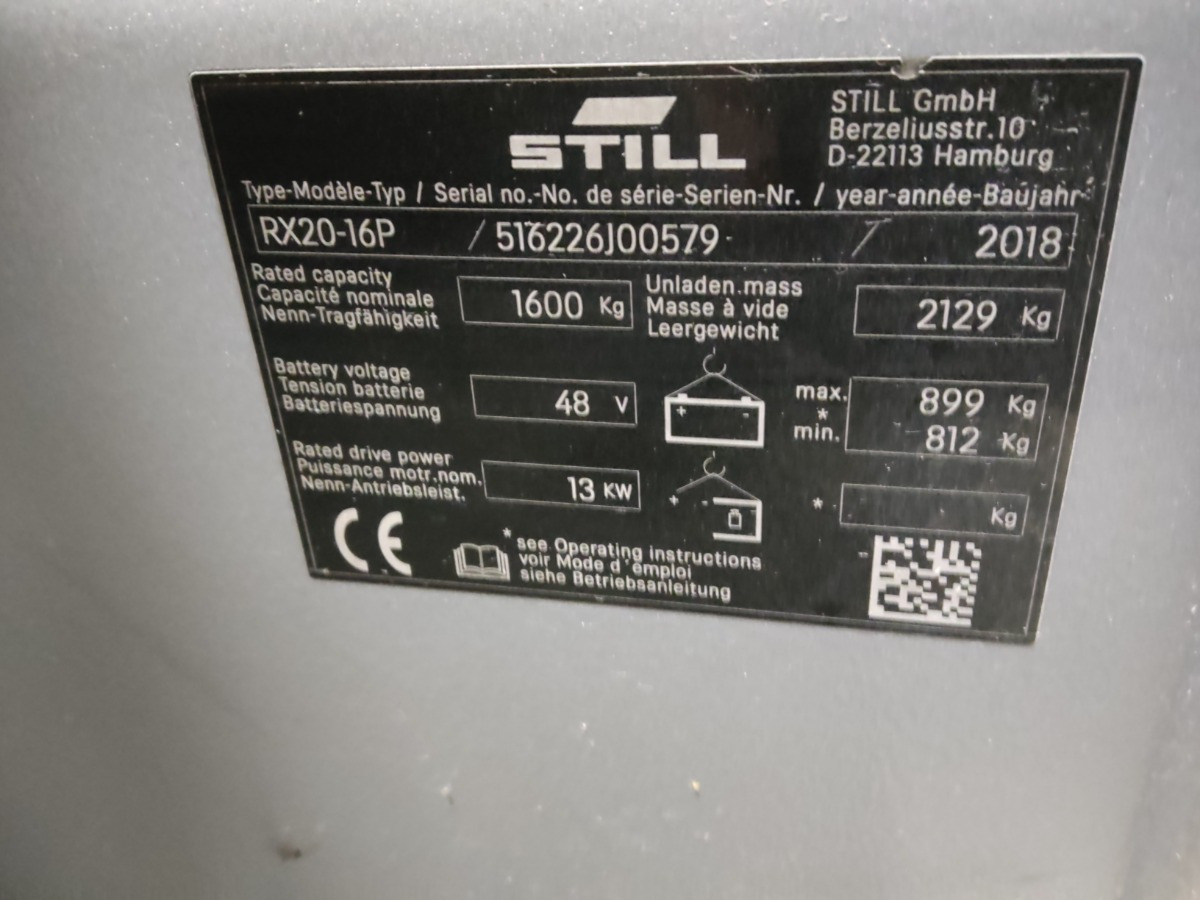 Still RX20-16P - Elektromos targonca: 5 kép. Still RX20-16P - Elektromos targonca: 5 kép.