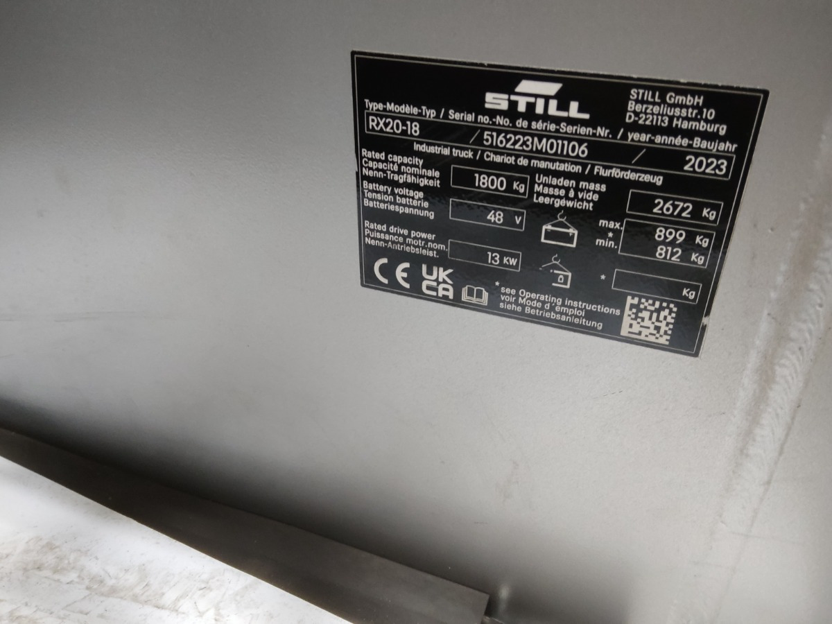 Still RX20-18 - Elektromos targonca: 5 kép. Still RX20-18 - Elektromos targonca: 5 kép.