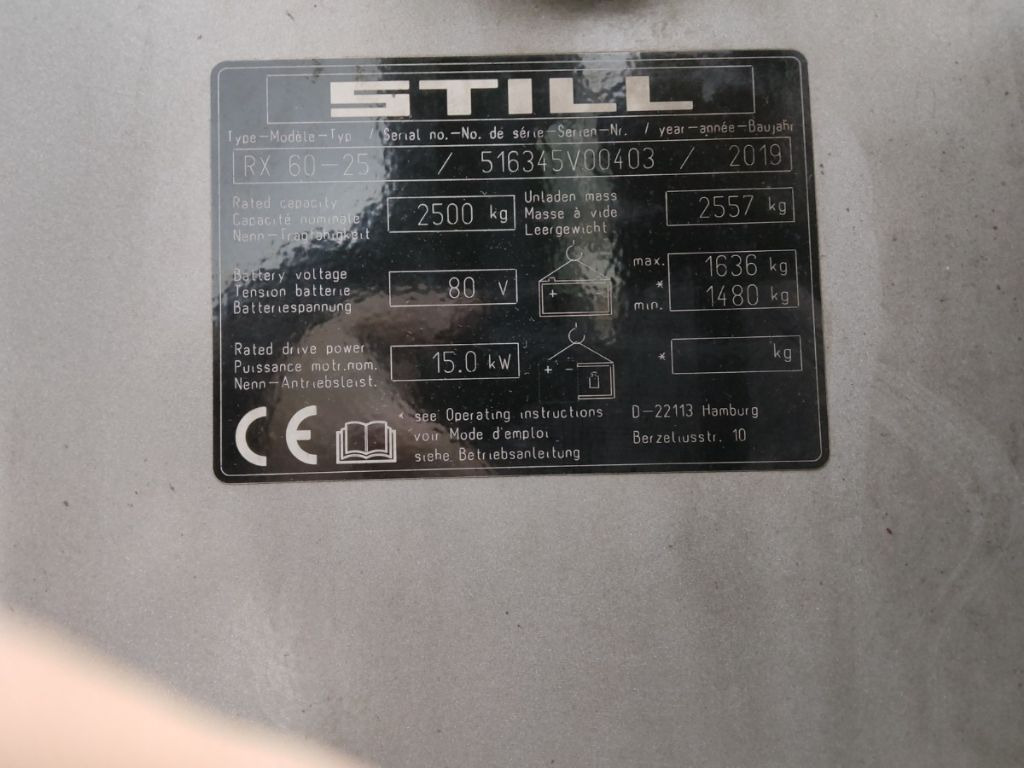 Still RX60-25 - Elektromos targonca: 5 kép. Still RX60-25 - Elektromos targonca: 5 kép.