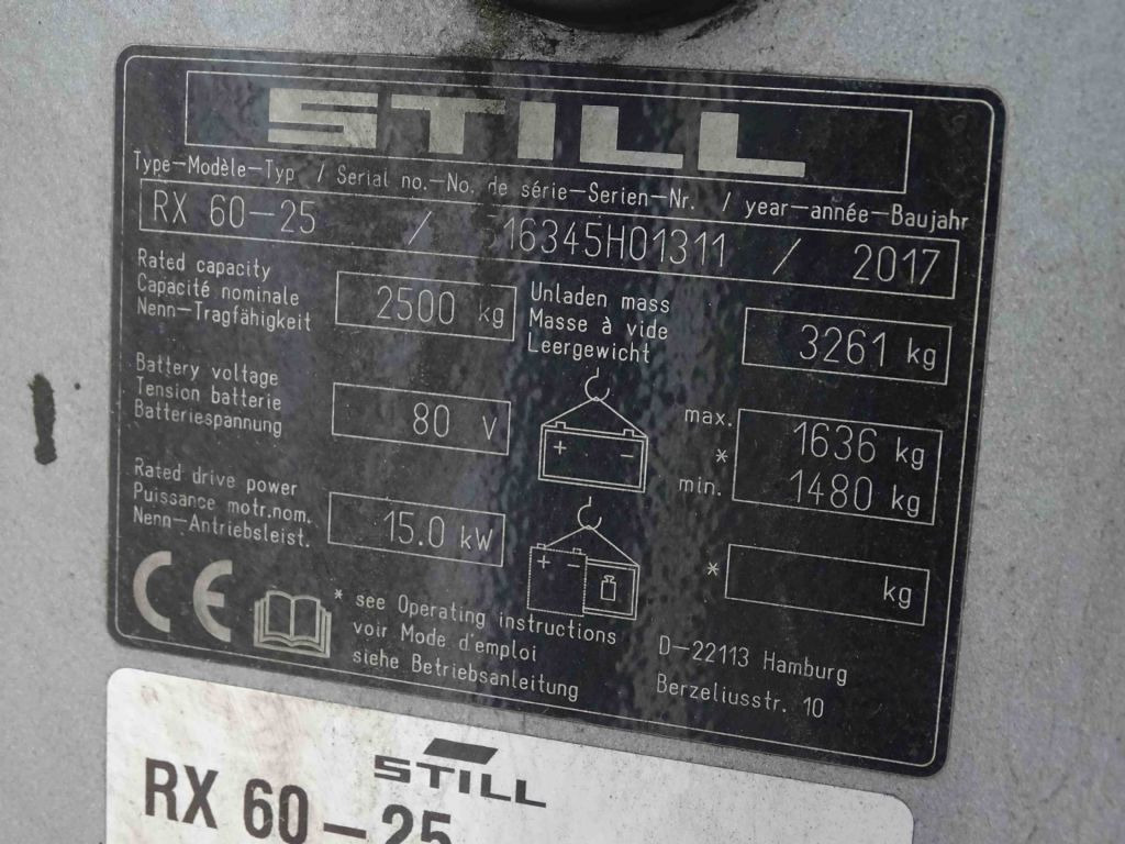 Still RX60-25 - Elektromos targonca: 5 kép. Still RX60-25 - Elektromos targonca: 5 kép.
