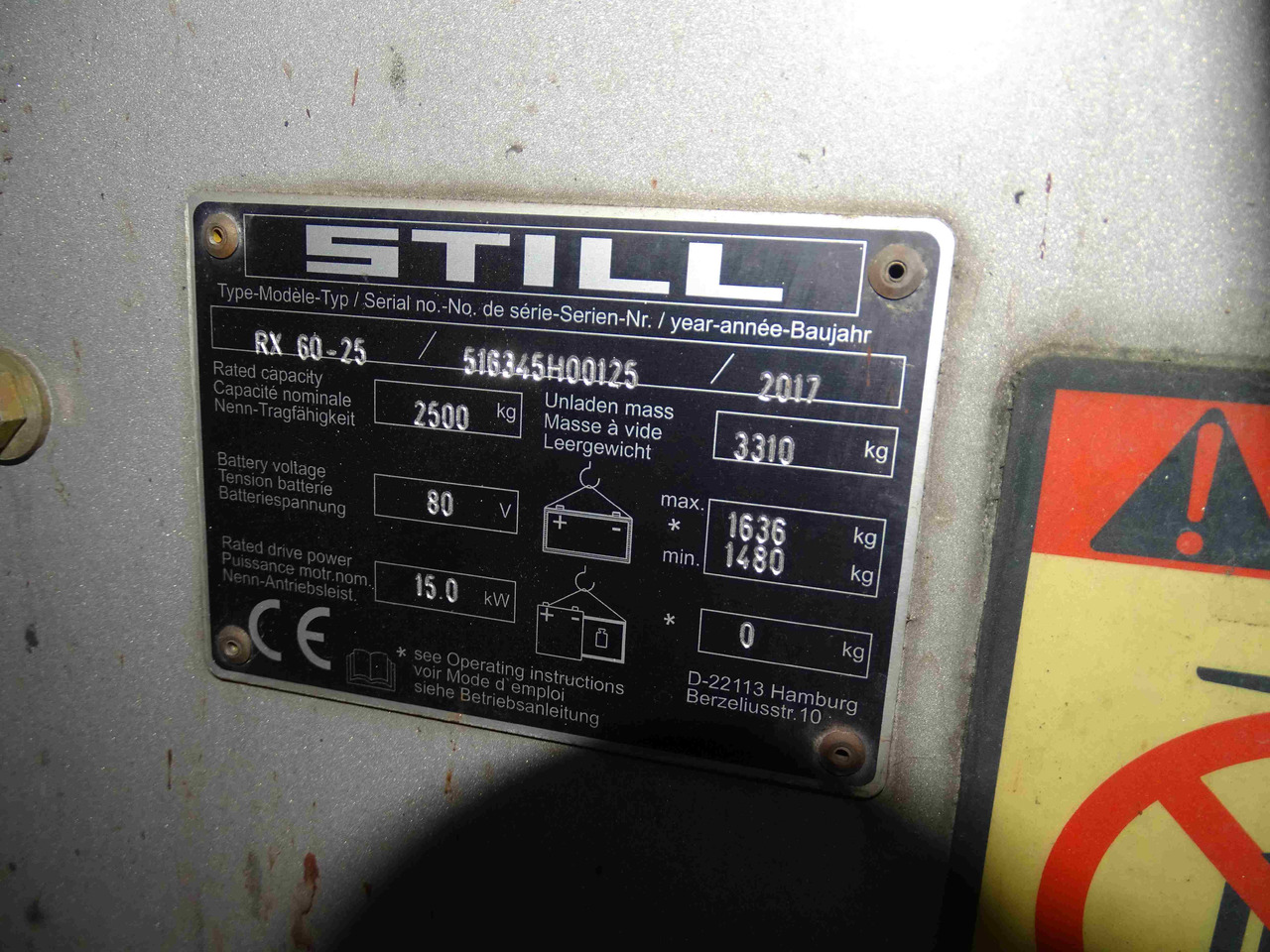Still RX60-25 - Elektromos targonca: 5 kép. Still RX60-25 - Elektromos targonca: 5 kép.