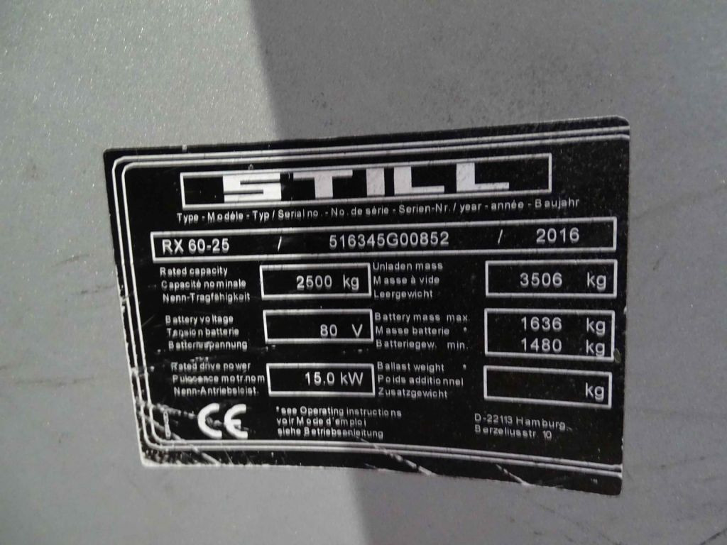 Still RX60-25 - Elektromos targonca: 5 kép. Still RX60-25 - Elektromos targonca: 5 kép.
