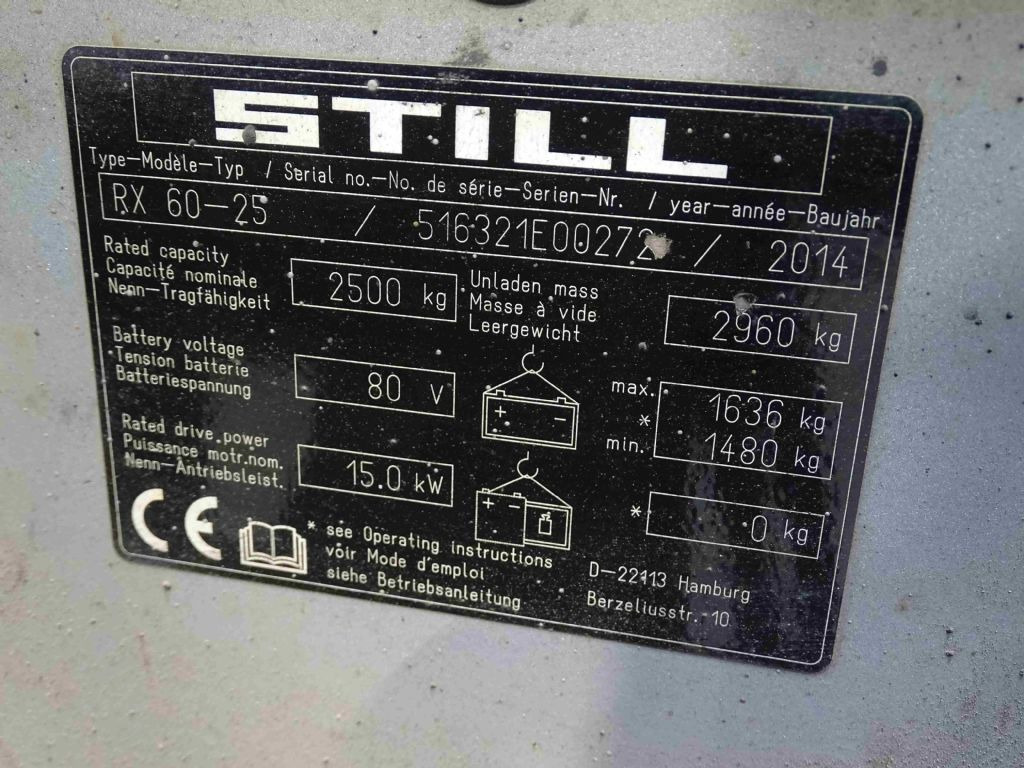 Elektromos targonca Still RX60-25: 7 kép. Elektromos targonca Still RX60-25: 7 kép.