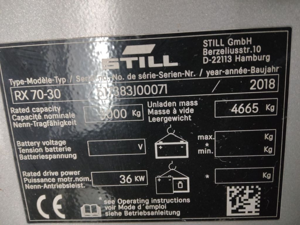 Still RX70-30 - Dízel targonca: 5 kép. Still RX70-30 - Dízel targonca: 5 kép.