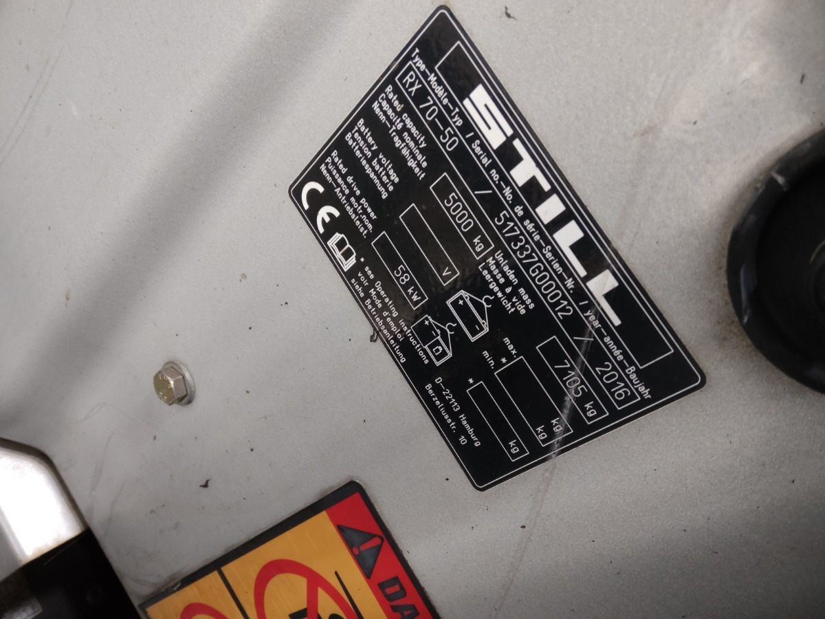 Still RX70-50T - Villás targonca: 5 kép. Still RX70-50T - Villás targonca: 5 kép.