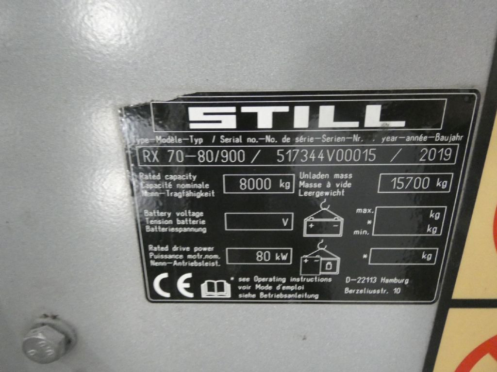 Still RX70-80/900 - Dízel targonca: 5 kép. Still RX70-80/900 - Dízel targonca: 5 kép.
