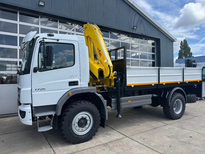 Mercedes-Benz Atego Atego 1725 4x4 Flatbed with Hyva HB120 Crane - Darus autó: 4 kép. Mercedes-Benz Atego Atego 1725 4x4 Flatbed with Hyva HB120 Crane - Darus autó: 4 kép.