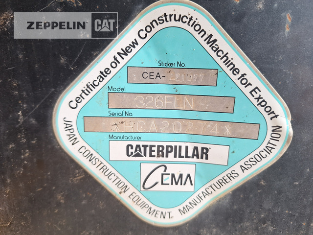 Lánctalpas kotró Cat 326FLN: 33 kép.