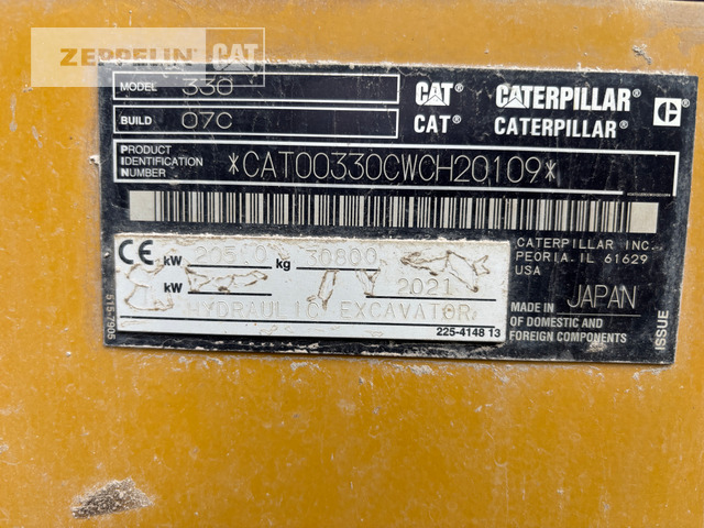 Cat 330-07 - Lánctalpas kotró: 2 kép. Cat 330-07 - Lánctalpas kotró: 2 kép.