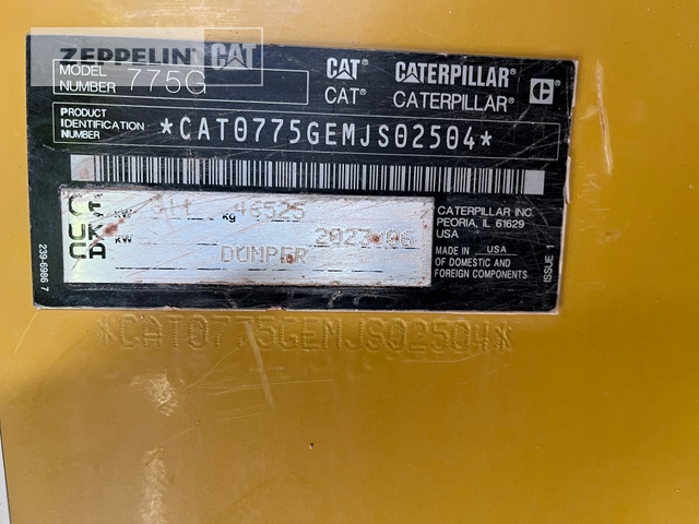 Cat 775G - Bánya teherautó: 2 kép. Cat 775G - Bánya teherautó: 2 kép.