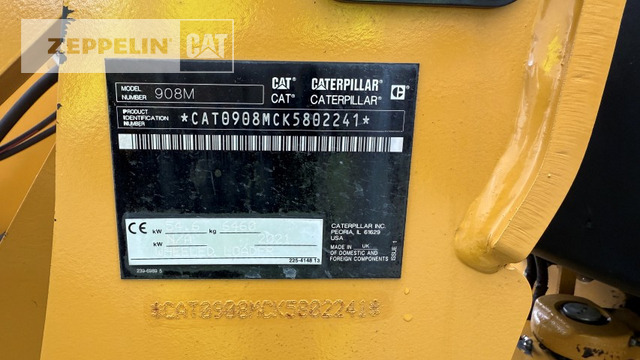 Cat 908M - Gumikerekes homlokrakodó: 5 kép. Cat 908M - Gumikerekes homlokrakodó: 5 kép.