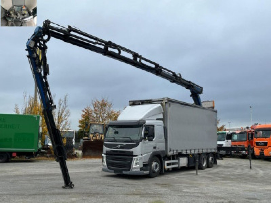 VOLVO (S) Truck FM 420 6x2 Pritsche Heckkran 27m t,Funk,Jib ,E6 - Platós teherautó, Darus autó: 1 kép. VOLVO (S) Truck FM 420 6x2 Pritsche Heckkran 27m t,Funk,Jib ,E6 - Platós teherautó, Darus autó: 1 kép.