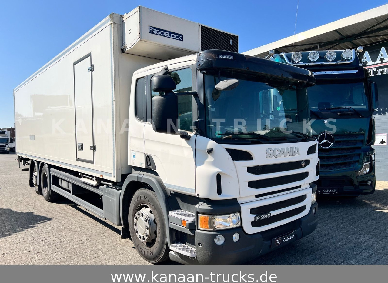 Scania P280 Kühlkoffer FRIGOBLOCK FK13 LBW E5 - Hűtős teherautó: 1 kép. Scania P280 Kühlkoffer FRIGOBLOCK FK13 LBW E5 - Hűtős teherautó: 1 kép.